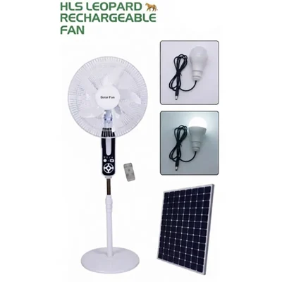 Gramstrong Republic Leopard BLDC 16 inch Pedestal Fan With 7.4V 5.2Ah Lithium Ion Battery and 2 Bulbs