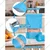17cm x 26.5cm, 750 Gram Sky Blue Color Ziplock Pouches with Transparent Window(Pack-50 Pcs )