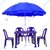 Premium Quality Blue Colour  6-Feet Outdoor Umbrella for Garden, Beach, and Terrace with Tripod Stand