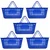 Bigapple 32 Liter Pack Of 5 Plastic Shopping Basket | Blue Colour