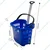 Bigapple 56 Liter Capacity Pack Of 5 Heavy Weight King Shopping Basket with Wheels and Aluminium Handle | Blue Colour