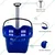 Bigapple 56 Liter Capacity Pack Of 5 Heavy Weight King Shopping Basket with Wheels and Aluminium Handle | Blue Colour