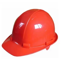 Heavy Duty Adjustable Safety Helmet for Multipurpose Industrial Uses, Without Ratchet, Color -  Red