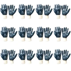 Delight Pack of 12 MNFJ33-B Nitrile Full Coated Blue Gloves(Size-Small)