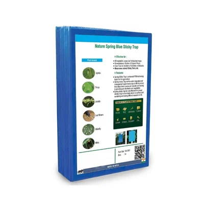 NSBCS Blue Sticky Trap 100 PCS | Flying Pest Control | Non-Toxic, Waterproof & Double-Sided