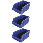 Aristo 3 Pieces Partition HDPE 265 x 180 x 130 mm Blue FPO Storage Bin ( BIN-60)