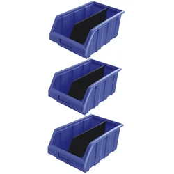 Aristo 3 Pieces  Partition HDPE 265 x 180 x 130 mm Blue FPO Storage Bin ( BIN-60)