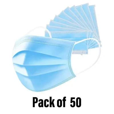 Super Safety 3 ply layer Blue Disposable Surgical mask (Pack-50)