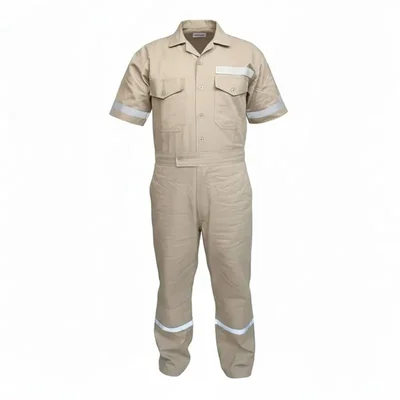 Payuh WorkPro Poly Cotton 200 GSM Boiler Suit - Durable, Comfortable Industrial Workwear Coverall (Grey Colour)
