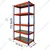 Blueboy 72 x 36 x 19 Inches 5 GI Shelves Boltless Adjustable Multipurpose Storage Rack (Red and Blue)