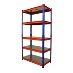 Blueboy 72 x 36 x 18 Inches 5 GI Shelves Boltless Adjustable Multipurpose Rack (Red and Blue)