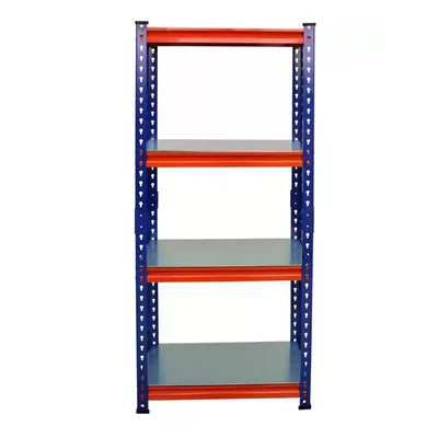 Blueboy 60 x 24 x 12 Inches 4 GI Shelves Adjustable Multipurpose Boltless Rack (Red and Blue)