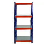Blueboy 60 x 24 x 12 Inches 4 GI Shelves Adjustable Multipurpose Boltless Rack (Red and Blue)