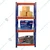 Blueboy 60 x 24 x 12 Inches 4 GI Shelves Adjustable Multipurpose Boltless Rack (Red and Blue)