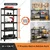 Blueboy 72 x 36 x 12 Inches 5 Wooden Shelves Boltless Adjustable Multipurpose Rack