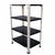 ALIJA 36 x 23 x 15 Inch 4 Shelves Multipurpose Storage Rack With Accessories(Gauge-24 gauge shelves, 18 gauge angle,Color-Black)