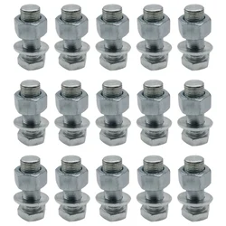 SBJ 36 Pieces of Bolt (10 x 65 mm) with Nylock Nut & Spring Washer for Tractor Rotavator, NR2807
