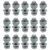 SBJ 36 Pieces of Bolt (10 x 65 mm) with Nylock Nut & Spring Washer for Tractor Rotavator, NR2807