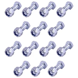 SBJ 12 Pieces of Bolt (16 x 150 mm) with Nylock Nut for Tractor Rotavator, NR1089