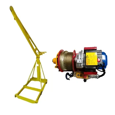Boltz 360° Heavy Duty 500 kg Capacity Mini Crane With Electric Clutch Winch, 4 HP Motor - 40 Meter 8 mm Wire Rope