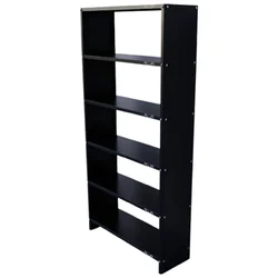 Alija 6 Shelf Solid Metal Bookcase /Library/ Book Shelf/ Rack (72 x 35 x 12 Inch)(Color-Black) 