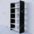 Alija 6 Shelf Solid Metal Bookcase /Library/ Book Shelf/ Rack (72 x 35 x 15 Inch)(Color-Black & Ivory)