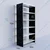 Alija 6 Shelf Solid Metal Bookcase /Library/ Book Shelf/ Rack (72 x 35 x 15 Inch)(Color-Black & Ivory)