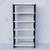 Alija 6 Shelf Solid Metal Bookcase /Library/ Book Shelf/ Rack (72 x 35 x 15 Inch)(Color-Black & Ivory)