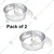 Pack of 2 Round Bottom Removable Cake Pan Mould for Oven (Size-6 Inch)