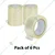 6 Pcs, 48 mm x 5 5mm BOPP Packaging Clear Tape For Packaging, Decorating And DIY Works