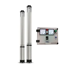 Kirloskar 1.5HP 12 Stage 4" Water Filled 1Phase Submersible Pump With CP, 318ft Head - 1 Year Warranty (KS4C-1512 CP)