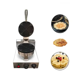 Commercial Counter Top Round Heart Shaped Waffle Maker Machine, SS Body 