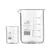 Bello Borosilicate 3.3, Set of 2 Glass Beaker 250 ml, 1000 ml with Graduation Marks for Chemistry Laboratory
