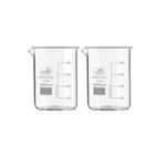 SBT Instruments 2pcs Borosilicate 3.3 Glass Beaker 1000ml with Graduation Marks for Laboratory