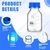 SBT Scientific Borosilicate 3.3 Glass Reagent Bottle of 50ml (5pcs) & 100ml (5pcs) with Leak Proof Blue Screw Cap