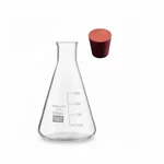SBT 250ml Borosilicate Glass Transparent Conical Flask with Cork, Narrow Mouth