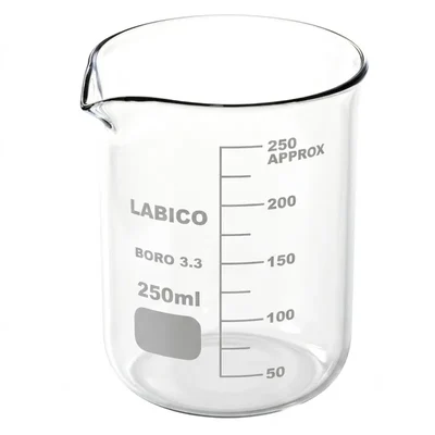 Labico 250 ml Laboratory Heating Mixing Magnetic Stirrer Compatible Borosilicate Glass Beaker