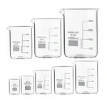 Cometek Borosilicate Glass Beaker Set | Set of 8 Heat-Resistant Beakers for Lab, Home, College & DIY Use