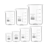 Cometek 5ml to 500ml Borosilicate Glass Beaker Set 7 pieces for Lab and Home Heat Resistant Beakers