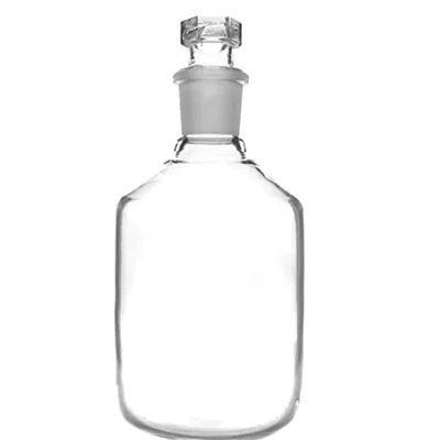 COMETEK Premium 2000ml Borosilicate Glass 3.3 Reagent Bottle | Narrow Mouth Profile for Chemical Laboratory Storage