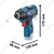 Bosch 1/4 inch Professional Cordless Impact Driver with Double Battery & Charger (GDR 12 V-EC)