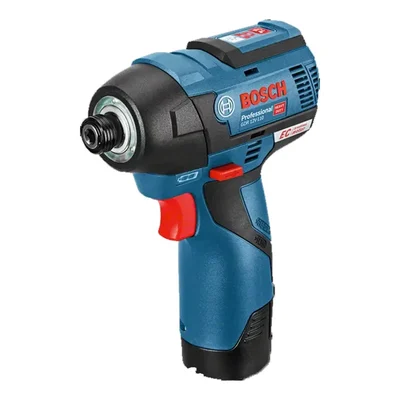 Bosch 1/4 inch Professional Cordless Impact Driver with Double Battery & Charger (GDR 12 V-EC)