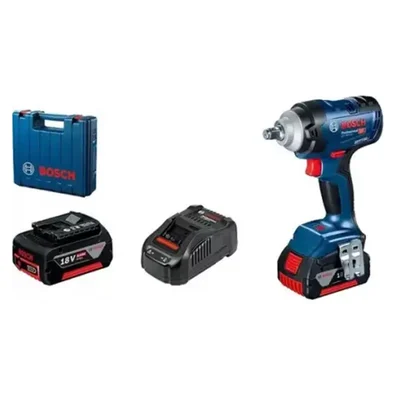 Bosch Powerful  18V Max. Torque 400 N.m Cordless Impact Wrench With Battery & Charger, 2500 RPM (GDS 18V-400)