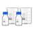 Bello Borosilicate Glass Measuring Beaker 1000ml 2pcs & 250ml 2pcs Reagent Bottle with leak proof Blue Screw Cap