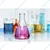 Bello Pack of 3, Borosilicate Glass Conical Flask 500ml, Beaker 1000ml & Reagent Bottle 250ml with Blue Screw Cap