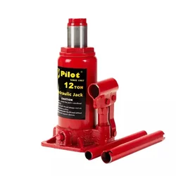 Pilot 12 Ton Capacity Hydraulic Bottle Jack, 395 mm Maximum Lifting Height (PL-BJ12)