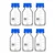 SBT 6pcs Borosilicate Glass Reagent Bottle 100ml with Leak Proof Blue Screw Cap