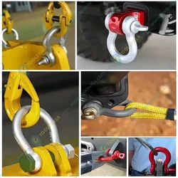 Premium Quality G80 Alloy Steel 1 Ton Screw Pin Type Bow Shackle (Pack of 5)
