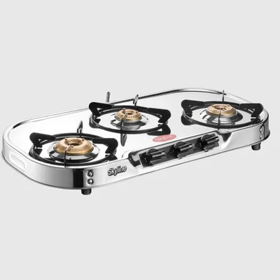 Skyline VTL-3113, 3 Burner  SS Gas Stove with 1 Year Warranty