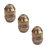SBT Instruments Set of 3pcs, 10x Microscope Brass Objective with Brass Caps for Laboratory